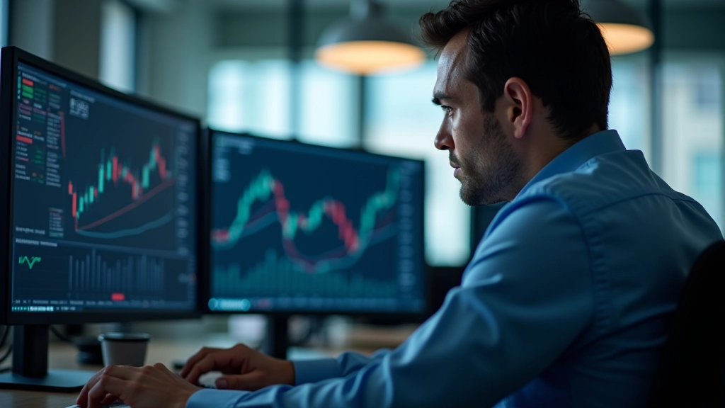 Trading dashboard with financial charts